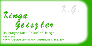 kinga geiszler business card